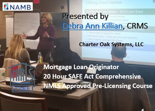 NAMB 20 Hour SAFE Act NMLS Course ID 7366