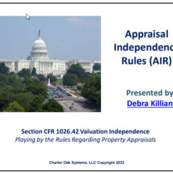 Appraisal Independence Rules and Valuations*